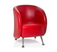 hjh OFFICE sillón tapizado ST. Lucia de Piel sintética con Asiento Blando, 713220, Rojo