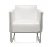 hjh OFFICE Sofá de diseño Aruba Piel sintética Blanco
