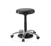 hjh Office Taburete Giratorio Operator Step, Negro