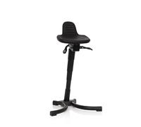 hjh OFFICE Taburete para Oficina Taburete de Trabajo Taburete Multiusos Top Work 34 Asiento de Goma Duro con Respaldo Altura Ajustable Negro