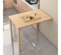 HJYXXSR Mesa Plegable de Pared, con Patas de Apoyo, Mesa Plegable, Adecuada para Espacios pequeños como cocinas, lavaderos, Estudios, Casas rodantes Natural Wood 75 * 50cm/29.5 * 19.7"