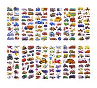 HJZHII 12 hojas de pegatinas de coche para niños, pegatinas para niños, excavadoras 3D, pegatinas para coche, pegatinas para niños, pegatinas para manualidades, álbumes de recortes, regalo de
