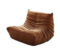 HKFGSHOP Sillón Togo Fireside, Sillón Auxiliar Sin Brazos, Suave, Cómodo Y Transpirable, Sofá De Suelo Reclinable, Puf Esquinero, Diseño Ergonómico, para Dormitorio Y Sala De Brown