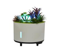 hKjPlvf Difusor Planta Artificial Humidificador Aire USB 200ml Luz LED Cambio Color Altavoz Bluetooth Dormitorio Oficina Yoga Regalo Cumpleanos Detalle A