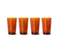 HKliving 4 Vasos de té 70's 20 mber brown