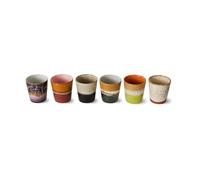 HKliving Set de 6 tazas 70's Soil