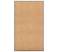 HKTMGDNG Felpudo lavable 90 x 150 cm, color crema antideslizante | Alfombrilla de limpieza absorbente de humedad para entrada de casa, pasillo y terraza. Flexible y fácil de limpiar.