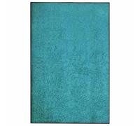 HKTMGDNG Felpudo lavable cian 120 x 180 cm | Alta absorción de humedad de 2,5 l/m² con respaldo de PVC antideslizante. Ideal para pasillo, pasillo y entrada.