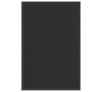 HKTMGDNG Felpudo negro 60 x 90 cm antideslizante para puerta interior | Felpudo de polipropileno con respaldo de PVC resistente para pasillo, entrada y porche cubierto.