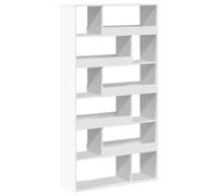 HKTMGDNG Librería blanca 100 x 33 x 187,5 cm madera 12 compartimentos | Estantería flexible con 12 compartimentos para sala de estar y oficina, se puede utilizar como un elegante separador de