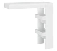 HKTMGDNG Mesa alta de pared blanca 102 x 45 x 103,5 cm con estante