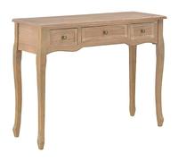 HKTMGDNG Mesa consola marrón tocador con 3 cajones, tocador de madera y tablero de fibra de densidad media, mesa auxiliar estrecha para salón, pasillo, dormitorio, 100 x 35 x 78 cm