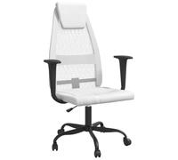 HKTMGDNG Silla de oficina regulable en altura blanca giratoria con | Silla de escritorio ergonómica con malla y reposabrazos para trabajar de forma relajada en la oficina o en casa.