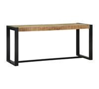 HKTMGDNG Sofá de madera maciza mango y hierro, sofá con almacenamiento | Cofre con función plegable para el orden en el pasillo o dormitorio. Caja de madera estable, soporta hasta 110 kg.