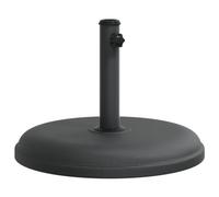 HKTMGDNG Soporte para sombrilla de hormigón, 15 kg, redondo, negro | Base de hormigón pesada para jardín, terraza y balcón. Incluye 3 adaptadores para postes de sombrilla de 32 a 38 mm de