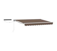 HKTMGDNG Toldo eléctrico semircasete de 3 x 2,5 m, color topo | Parasol eléctrico con mando a distancia y manivela para patio, balcón y jardín. Diseño de media caja resistente.