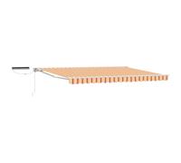 HKTMGDNG Toldo extensible de 4,5 x 3,5 m, media casete | Parasol de media casete para patio y jardín con inclinación continua, estructura robusta y mando a distancia.