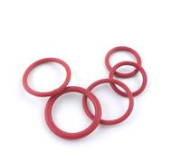 HKVTVCYPYA Juntas tóricas de silicona de 200 Uds. De 2,4mm de espesor, arandelas de sellado de 17/18/19/20/21/22/23/24/25/26mm OD de goma roja(26x21.2x2.4mm)