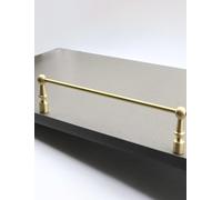 HLHLH Valla De Aluminio for Zapatero, Barandilla Decorativa for Estantes for Gabinetes Madera, Barra Barrera for Armario, Vitrina(Brass,51cm/20.1in)