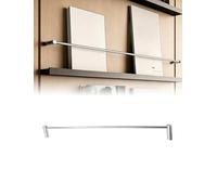 HLHLH Valla De Aluminio for Zapatero, Barandilla Decorativa for Estantes for Gabinetes Madera, Barra Barrera for Armario, Vitrina(Silver,51cm/20.1in)
