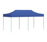 hliofuir Carpa plegable para jardín, 3 x 6 m, color azul | Carpa resistente para jardín y terraza con marco de acero resistente y protección UV para bodas y celebraciones al aire libre