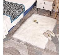 HLZDH Piel de Oveja sintética, sensación acogedora como auténtica Lana Alfombra de Piel sintética, Man-Made Lujo Lana Alfombra de sofá cojín (60 x 90 cm)