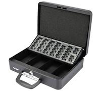 HMF 10016-02 Caja de caudales, para transportar y contar dinero 30 x 24 x 11 cm, negro