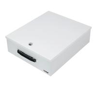 HMF 142-07 Caja para documentos XL con cerradura para archivadores, DIN A4/B4, gris claro