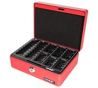 HMF 308-03 Caja de caudales, para monedas 20 x 16 x 9 cm, rojo