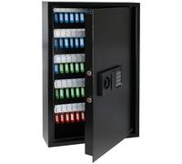 HMF Caja Fuerte para Llaves con Código Electrónico, Armario Guardallaves con Cerradura Digital | 108 Ganchos | 66,5 x 43 x 13 cm | Negro