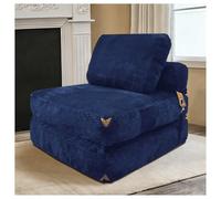 Hmluxury Puf Sillón Lounge Con Espacio De Almacenamiento Y Borlas, Felpa Individual Asiento Para Salón, Dormitorio, Compacto
