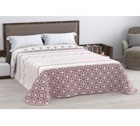 HM'S HOME'SECRET Colcha Bouti Estampada de 100% Microfibra Suave - Variedad de Diseños y Tamaños, Muy Fina (Ideal para Verano) (Victoria Rosa, Cama 90cm)