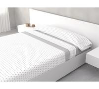 HM'S HOME'SECRET Juego de Sábanas de 100% Microfibra, 3 Piezas, Varios Modelos y Tamaños. (Valentina Gris, Cama 150cm)