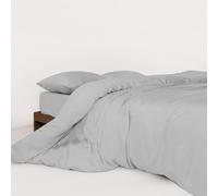 HM'S HOME'SECRET Roomers Bed Linen - Juego de Sábanas 100% Bambú Natural, 300 Hilos, Tacto Seda, Certificación Oeko-Tex 8 Tamaños (Gris Claro, Cama 200cm + 2 Fundas Almohada)