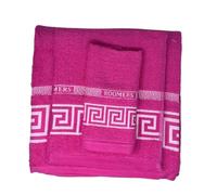 HM'S HOME'SECRET Roomers Juego de Toallas 3 Piezas Simón | 100% Algodón 400 g/m² | Toalla Tocador, Lavabo y Sábana | Suaves, Absorbentes y Duraderas (Fucsia)