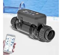 HNBYLMM Clorador Salino para Piscinas, Generador de Cloro Salino con Control App Inteligente, Sixs Alarmas, Autolimpieza, Ajuste de Salida del 5-100%, para Piscinas de hasta 60.000 GAL,15g/h
