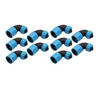 Hndhbfgrt 10X Conector Rápido de Codo de 90 Grados de 16 mm ABS para Manguera de Lavado de Autos y Riego de Jardín, Conector de Grifo de Conexión Rápida
