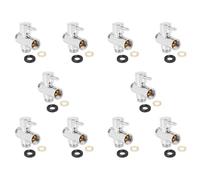Hndhbfgrt 10X Sólido Desviador de 3 Vías de la Válvula de Desvío 1/2 Pulgada Ips de Ducha Pieza de Recambio,Revestimiento de Cobre Cromado