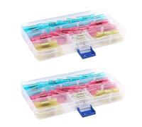Hndhbfgrt 2Conjunto Kit de Terminales de Crimpado A Termorretráctiles, Manguito de Sellado de Soldadura A Prueba de Agua, Conectores de Cables Eléctricos, Empalmes de Cables