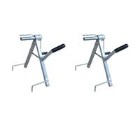 Hndhbfgrt 2X Dispositivo Portátil para Almacenar Mangueras de Agua Incendios, Enrollador de Mangueras Totalmente Metálico, Enrollador Manual Plegable para Riego Agrícola.