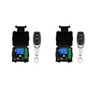 Hndhbfgrt 2X Interruptor de Control Remoto Inalámbrico de 433 MHz, Relé, Interruptor de Control Remoto de 12 V para Control de Bomba de Agua de Motor de Puerta de Garaje