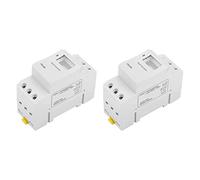 Hndhbfgrt 2X Interruptor Temporizador Digital THC15A Interruptor de Control de Tiempo Electrónico Programable Interruptor de Retardo de Tiempo Carril DIN AC220-240V