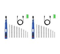 Hndhbfgrt 2X Kit de Taladro de Mano Recargable USB Inalámbrico Eléctrico para La Fabricación de Joyas, Juego de Tornillo de Banco para de Plástico de Resina de Arcilla Polimérica