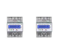 Hndhbfgrt 2X Medidor de Energía Trifásico de 4 Cables 220 / 380V 5-80A Consumo de Energía Medidor de KWh Medidor de Potencia Digital de Instalación en Carril DIN