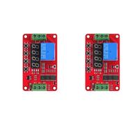 Hndhbfgrt 2X Módulo de Relé de 1 Canal y 12 V CC FRM01, Relé Multifunción, Temporizador de Retardo de Bucle, Placa de Temporización con Autobloqueo.