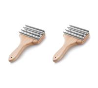 Hndhbfgrt 2X Rastrillo de Rueda Pulidora de 7-3/4 Pulgadas con una Sola Mano para Eliminar Compuestos Residuales y Metal de las Ruedas Pulidoras