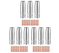 Hndhbfgrt 39Pcs Co2 Mig Soplete Aire Enfriado Mb 15Ak Soporte para Puntas de Contacto Boquilla de Gas 0.8mm Kit de Punta de Boquilla de Protección para Soldador