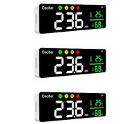 Hndhbfgrt 3X DM1306D Medidor de Sonido de Decibelios Digital Detector de Ruido Inteligente Montado en la Pared 30-130DB Monitor de Temperatura Y Humedad