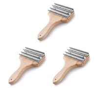 Hndhbfgrt 3X Rastrillo de Rueda Pulidora de 7-3/4 Pulgadas con una Sola Mano para Eliminar Compuestos Residuales y Metal de las Ruedas Pulidoras