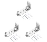 Hndhbfgrt 3X Rodamientos de Bolas de GuíA de Piso de Puerta Corrediza Cromada System de Montaje en Pared con Rodillo de SuspensióN Ajustable para Puertas de Todos los TamañOs